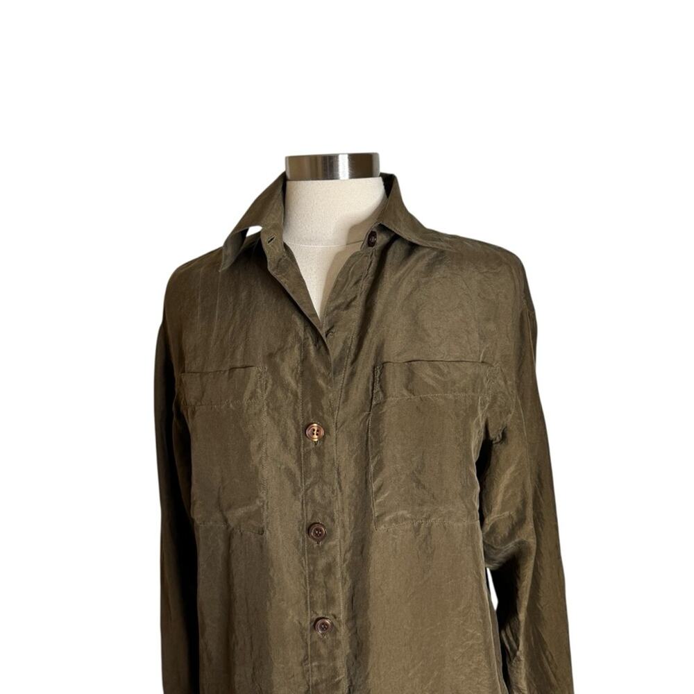 Vintage Diane Von Furstenberg Paris‎ New York Button Front Silk Blouse Women's 4 - Picture 4 of 9